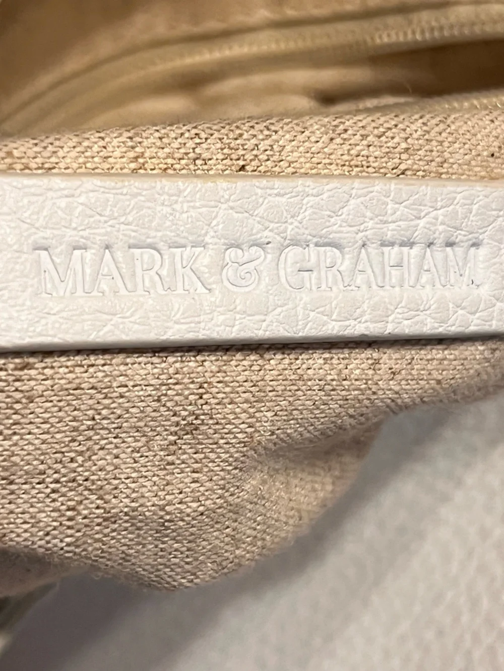 Mark & Graham ivory Pebbled Leather Hobo Bag